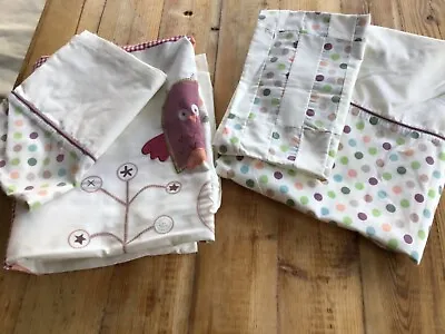 Lollipop Lane Cot Bed Quilt Prickles And Twoo X2 • £12.50