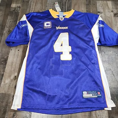 Mens Reebok NFL Size 54 XL Brett Favre #4 Minnesota Vikings Football Jersey • $34