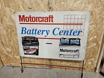 Vintage FORD MOTORCRAFT Battery Center Sign  Auto Gas Station • $98.95