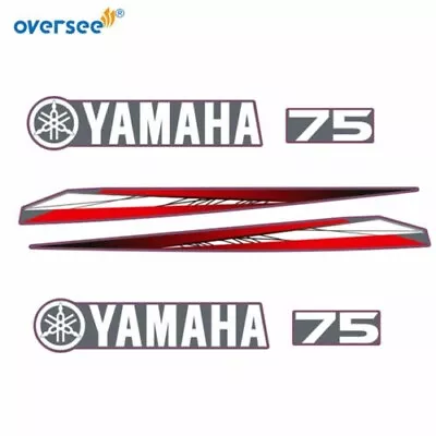 Top Cowling Sticker Kit 75HP For Yamaha Outboard Motor Graphics 75HP 2 Stroke • $33.99