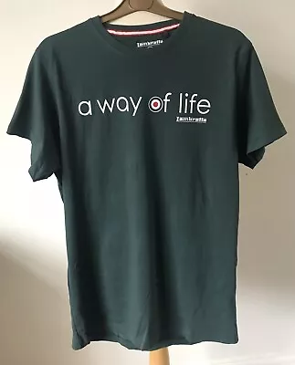 Lambretta Mens T Shirt Medium Green A Way Of Life Scooter Mods Target Logo • £7.99