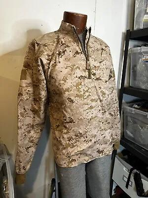 USMC FROG Shirt MARPAT Mens Medium Regular Inclement Weather Quarter Zip Camo • $77.76