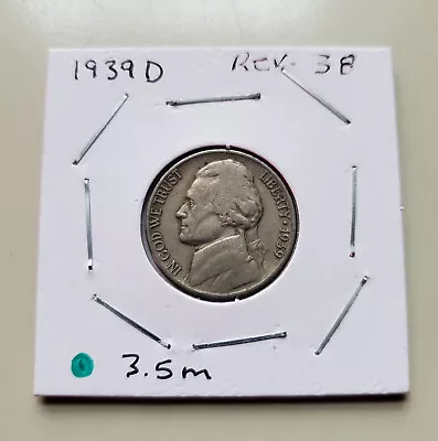 1939 D Jefferson Nickel Reverse Of 1938 Low Mintage 3.5m • $18