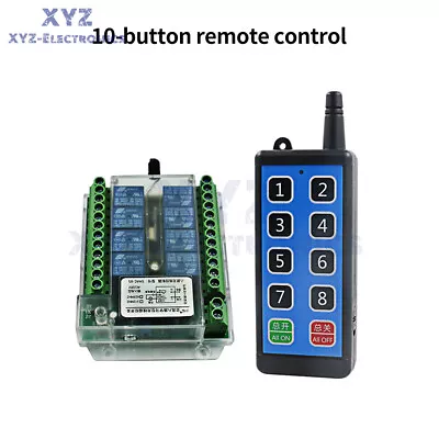 8 Channel Wireless RF Remote Control Switch Relay Module DC8-86V / AC110-275V US • $7.04