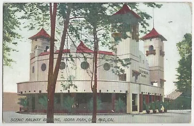 1908 Oakland California - Railroad Building In Idora Park - Vintage Postcard • $5.99