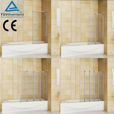 £72 • Buy 1/2/4/5 Fold Pivot Folding Bath Shower Screen 1400 Glass Over Door Panel&Seal