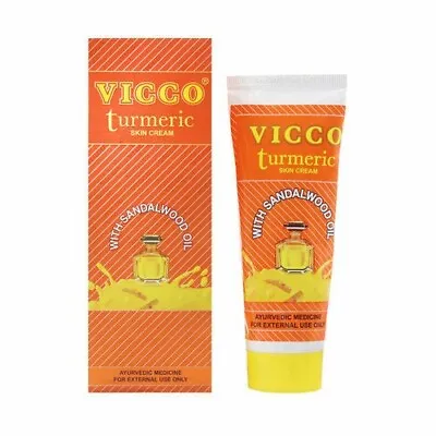 Pack Of 2 Vicco Turmeric Ayurvedic Cream With Sandalwood Oil 50g • $7