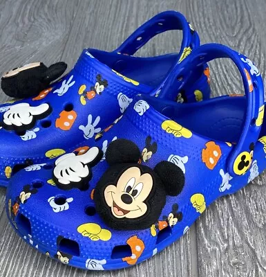 Crocs Disney Mickey & Friends Youth C12 Blue Slip On Shoe C12 • $44.99