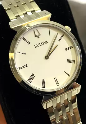 Bulova Regatta Men's Quartz Silver-Tone White Dial 38mm Watch 96A232 513-DS10 • $9.99