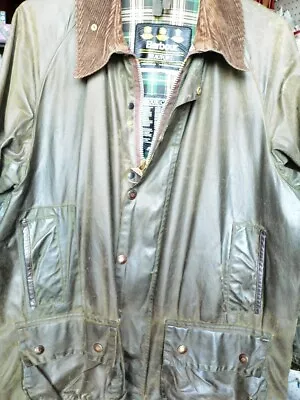 Barbor Beaufort Oil Cloth Men's Jacket Size 44 Which Is In In A Used Condition. • $75