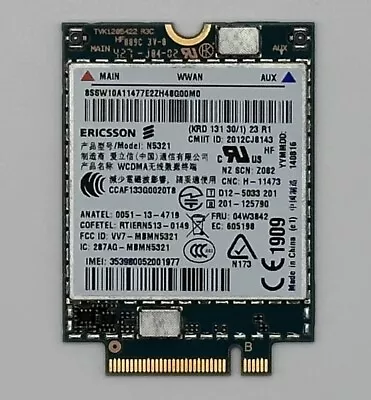 Lenovo 04W3842 04W3823 Ericsson N5321 3G WWAN Mobile Broadband Card • £3.90