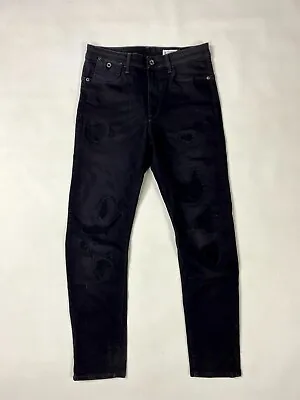 G-STAR TYPE-C 3D Super Slim Black Distressed Jeans W30 L32 • $38.46