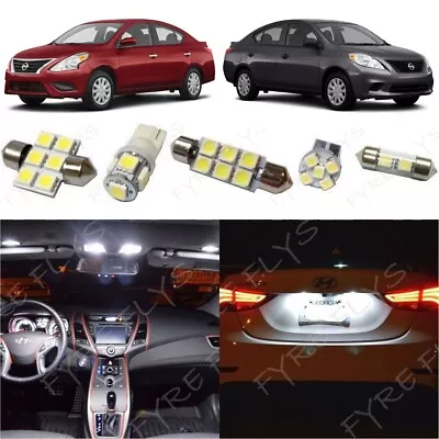 9x White LED Light Interior Package Kit For 2012-2019 Nissan Versa +Tool NV2W • $10.39