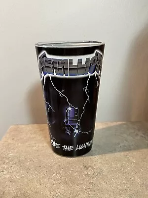 METALLICA LIMITED EDITION RIDE THE LIGHTNING ETCHED PINT GLASS- Mint Cond.. • $50