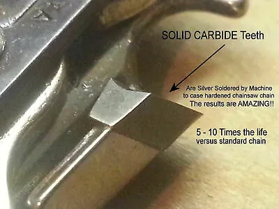*SOLID CARBIDE* Chainsaw Chain Fit Echo CS-590 Timber Wolf 18  20  24  SEE VIDEO • $59.99