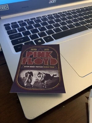 $4.79 • Buy Pink Floyd Concert Poster Sticker. Atom Heart Mother World Tour 1970-1971