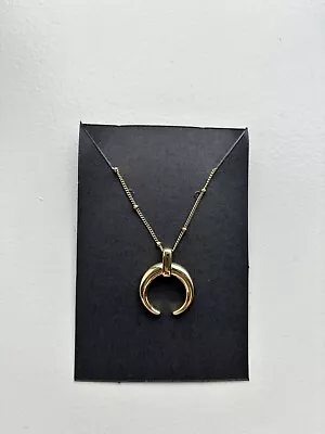 Golden Horn / Moon Necklace -  Inspired By The Missoma Horn Necklace • £14