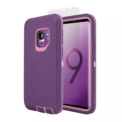 For Samsung Galaxy S9 / S9+ Rugged Shockproof Armor Case Cover Screen Protector • $11.99