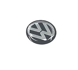$18.25 • Buy Genuine VW Logo Chrome On Black Key Fob Emblem 3C0-837-891