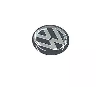 $18.25 • Buy Genuine VW Logo Chrome On Black Key Fob Emblem 3C0-837-891