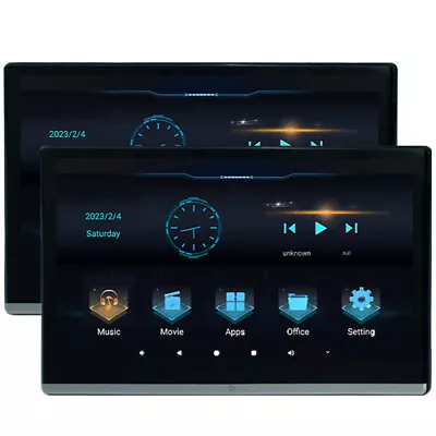 13.3in LCD Car Monitor Android 11 Touch Screen Portable Headrest WIFI DVD Player • $585.80