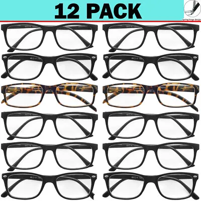 Reading Glasses  Mens Womens Reader 12 Pack With Spring Hinge Frames Style NEW • $19.95