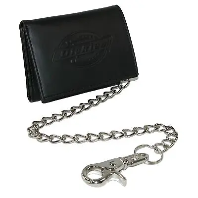 New Dickies Men's Leather Trifold Chain Wallet • $21.68