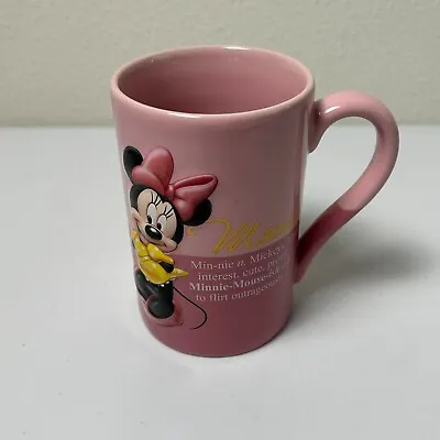 Disney Minnie Mouse Mug Pink 3D Dictionary Coffee Tea Cup • $8.96