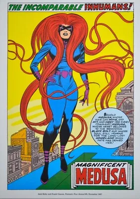 MEDUSA / INHUMANS Pin Up Print Marvel Fantastic Four Ann 5 • $18.47