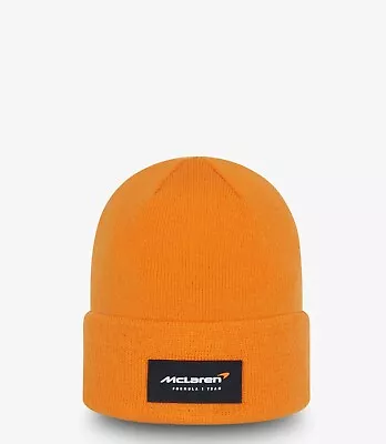 McLaren F1 Team Essential Logo Cuff Knit Beanie Hat Orange • $39.99