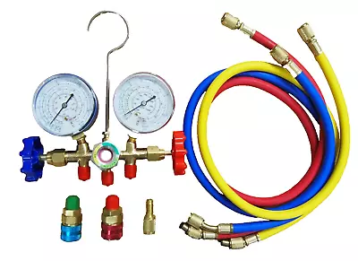 R12 R22 R134a R502 Manifold Gauge Set HVAC A/C Charging Service • $29.99