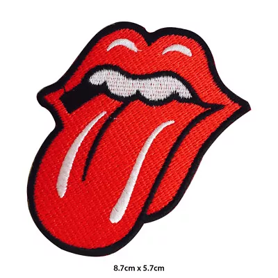 £2.39 • Buy Red Tongue Lip Music Band Embroidered Iron On Sew On Patch Badge For Clothes Etc