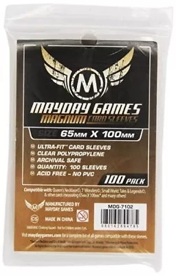 Mayday Magnum Ultra Fit 100 Card Sleeves 65 X 100mm - Brand New & Sealed • £5.51