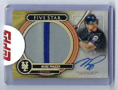 2021 Topps Five Star Autographed Jumbo Prime Relic Gold Mike Piazza Mets 08/10 • $175