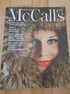 Vintage Mccalls Magazine Jan 1963 Fashion Food Models Peter Lawford Teen Stds • $7.99