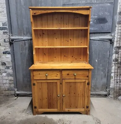 Vintage Early 20th Century Rustic Country Farmhouse Pine Welsh Dresser • £249