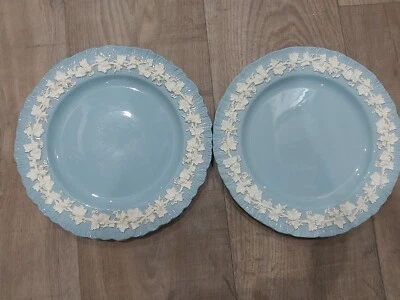 £45 • Buy Wedgwood Barlaston Etruria Embossed Queensware 2 XShell Design 10  Dinner Plates