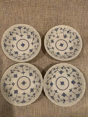 4 Myott *FINLANDIA STAFFORDSHIRE*BLUE & WHITE 6 1/2  CEREAL BOWLS*  • $54