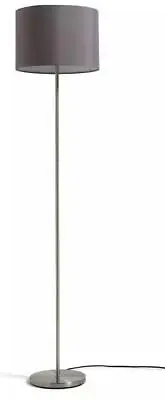 Satin Stick Floor Lamp - Flint Grey 160 Cm Tall Floor Lamp - Dove Grey • £29.95