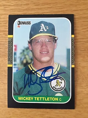 Oakland A's Mickey Tettleton Signed 1987 Donruss Card • $9.99
