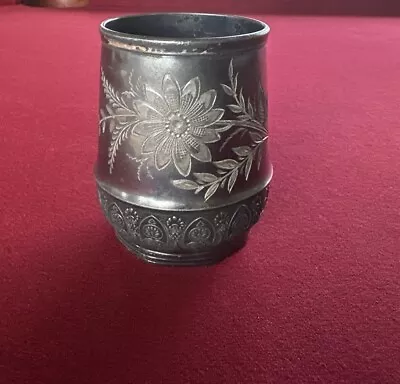 Antique Middletown Plate Co. (1866-1899) #273 Etched Cup Hard White Metal) • $24.99