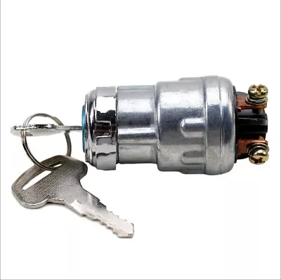 UNIVERSAL IGNITION Key SWITCH 12-VOLT 2 KEYS 3POSITION ON OFF START CAR BOAT • $12.65