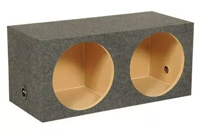 QPower Dual 12  Carpeted Heavy Duty Sealed Subwoofer Enclosure 1  MDF HD212 • $59.98