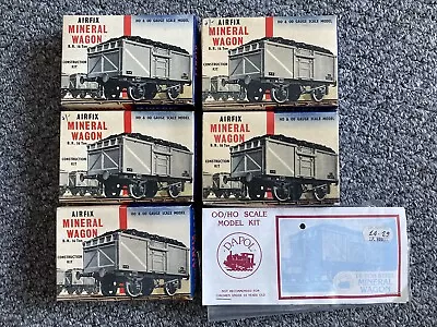 Vintage Airfix 16T Mineral Wagons X5 (& 1x Dapol) OO Gauge Unassembled • £19.99