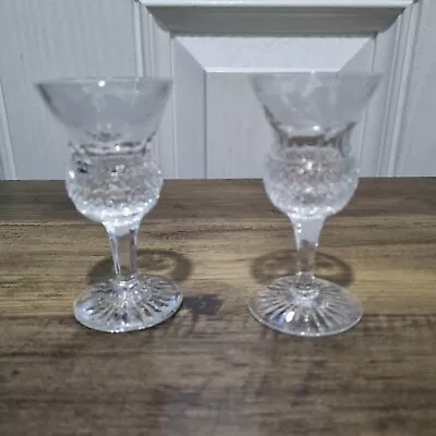 Edinburgh Crystal Thistle Sherry Glasses X2 Mint Condition Highly Collectible  • £27.99