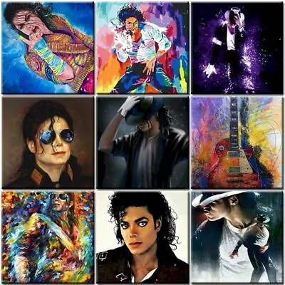 Michael Jackson Oil Painting By Numbers Canvas Kits Handmade Drawing Home Decors • $18.50
