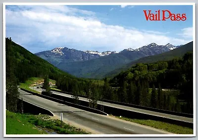 $3.50 • Buy Continental Size Postcard - Vail Pass Crosses The Gore Range - Colorado - CO