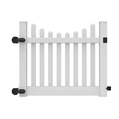 White Vinyl UnAssembled Fence Gate Kit 5 Ft. X 4 Ft. Low Maintenance With Hinge • $298.17