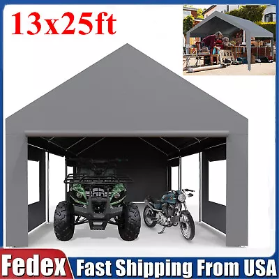 13'x25' Carport Canopy Carport Shelter Garage Heavy Duty Outdoor Party Shed Tent • $430.79