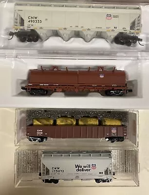 N Scale MTL Micro Trains Union Pacific UP Ex-CNW Hopper Gondola Coil Car 4-pack • $89.90